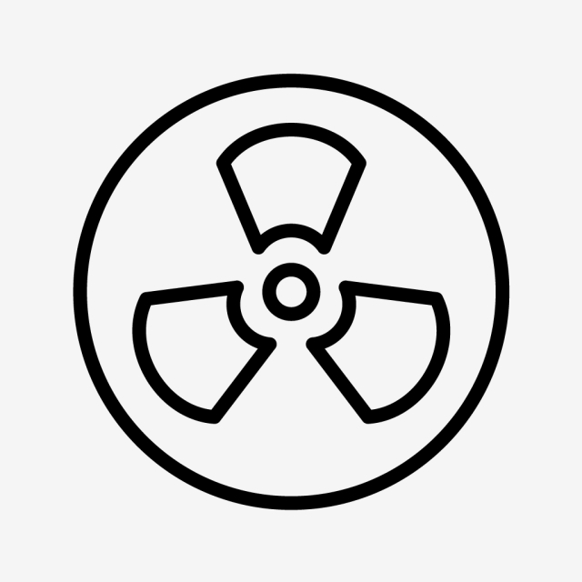 640x640 Radiation Vector Icon, Radiation Icon, Radioactive Icon, Circle