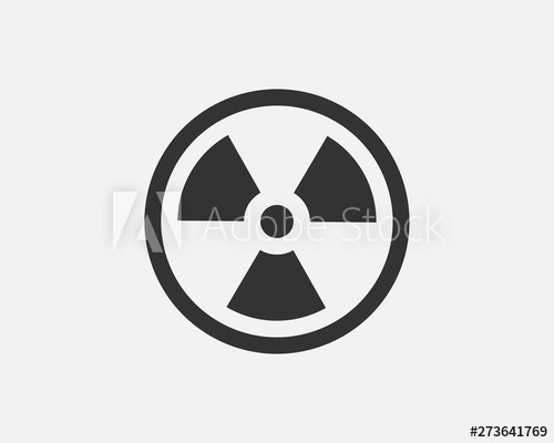 500x400 Radiation Icon Vector Warning Radioactive Sign Danger Symbol