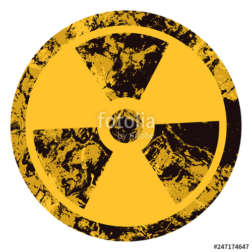 500x500 Vector Shabby Radioactive Symbol Grunge Radiation Icon Stock