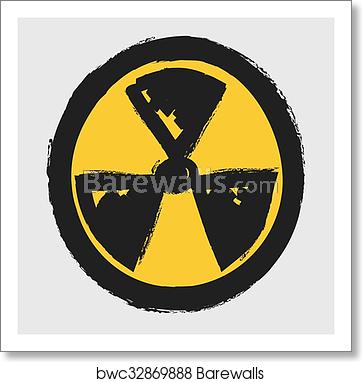 362x382 Grunge Radiation Icon Symbol, Art Print Barewalls Posters