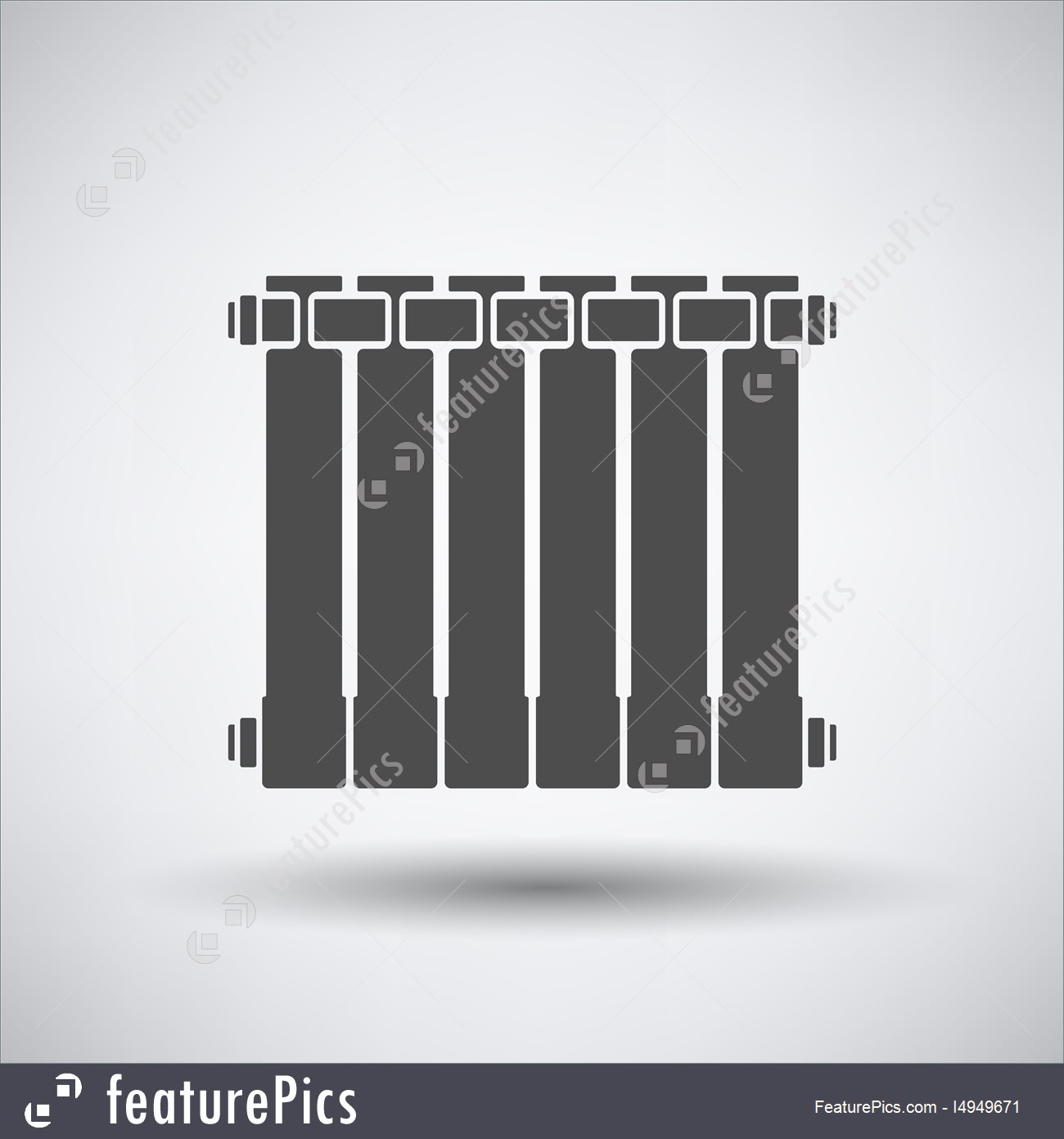 1300x1392 Radiator Icon Stock Illustration