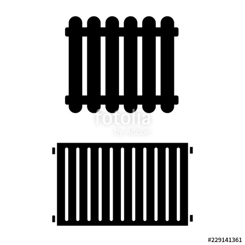 500x500 The Radiator Icon, The Logo On A White Background Stock Image