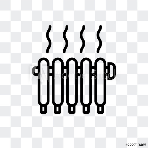 500x500 Radiator Icon Isolated On Transparent Background Modern