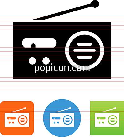 400x441 Radio With Antenna Icon