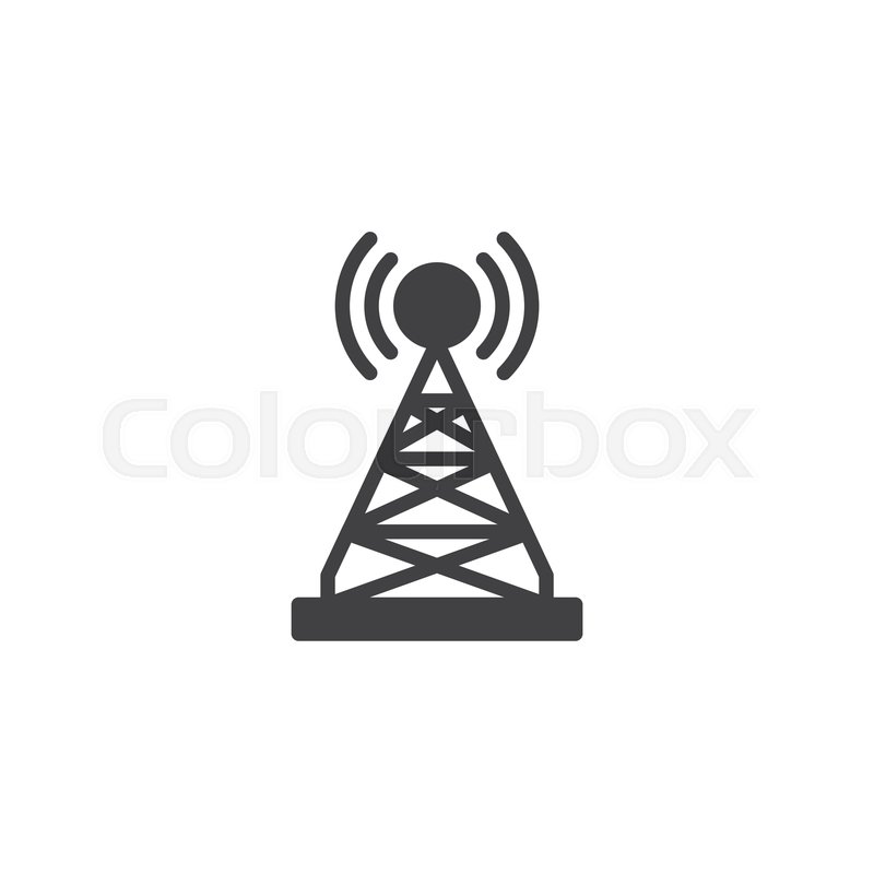 800x800 Radio Antenna Vector Icon Filled Flat Stock Vector Colourbox