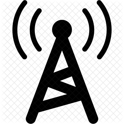512x512 Radio Tower Icon Of Glyph Style