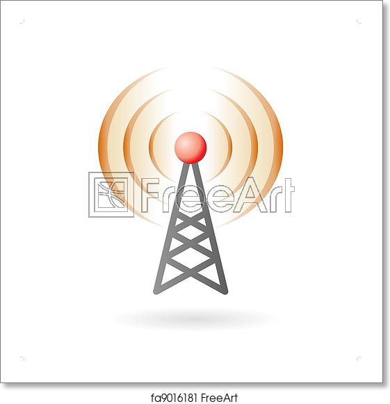 561x581 Free Art Print Of Pod Cast And Broadcasting Icon Illustration