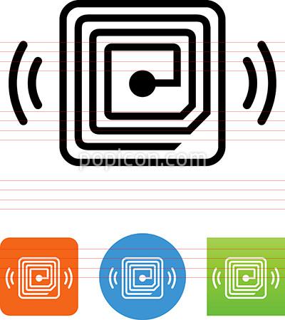 400x449 Vector Rfid Tag Icon