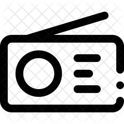 256x256 Radio Icon Of Line Style