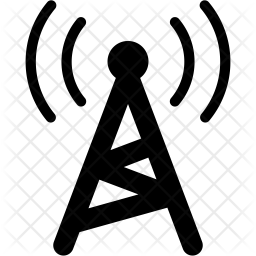 256x256 Radio Tower Icon Of Glyph Style