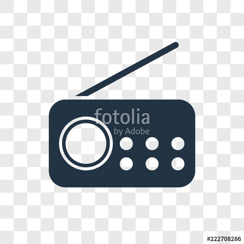 500x500 Radio Icons Isolated On Transparent Background Modern