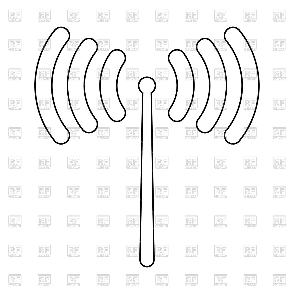 1200x1200 Radio Signal Black Color Icon Vector Image Of Icons And Emblems