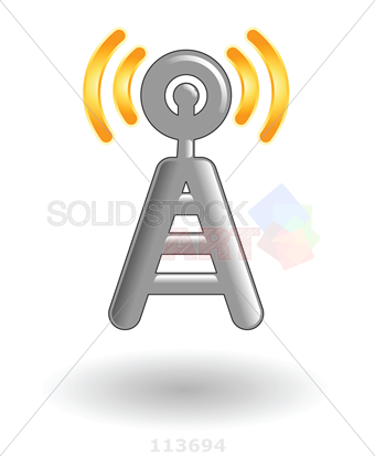 340x413 Stock Illustration Of Radio Signal Icon With Wave Pattern Flowing