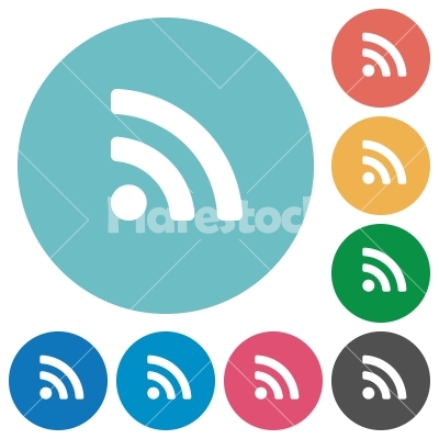 400x400 Flat Radio Signal Icons