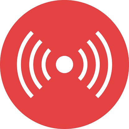 416x416 Wifi Wireless Signal Radio Waves, Modern Minimal Flat Design