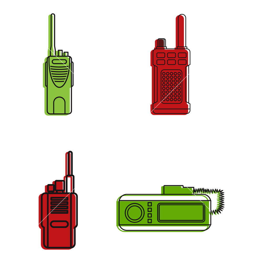 1000x1000 Radio Station Icon Set Color Outline Set Of Radio Station Vector