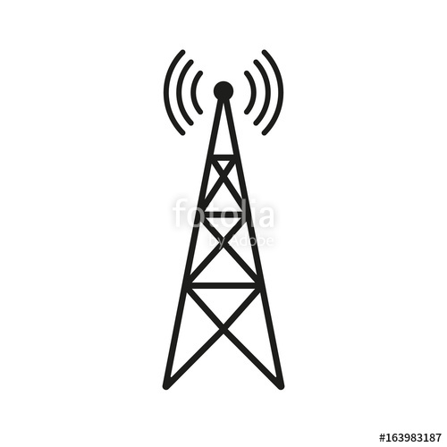 Radio Tower Icon Vector Stock Image And Royalty Free Vector 500x500 Radio Tower Icon Vector Stock Image And Royalty Free Vector