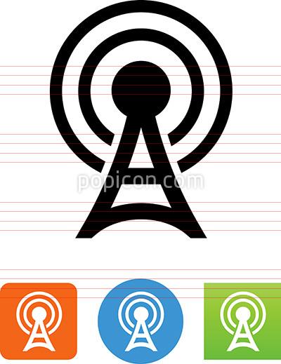 Vector Radio Communication Tower Icon 400x519 Vector Radio Communication Tower Icon