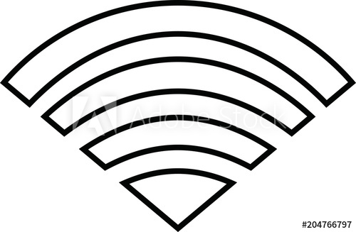 500x327 Black Signal Icon Of Radio Wave Status