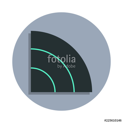 500x500 Radio Wave Icon In Badge Style One Of Web Collection Icon Can Be