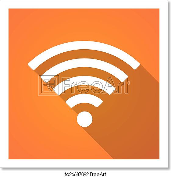 561x581 Free Art Print Of Radio Wave Icon Illustration Of A Long Shadow