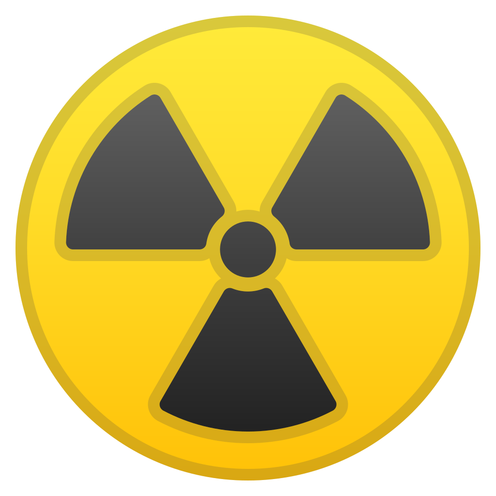 1024x1024 Radioactive Icon Noto Emoji Symbols Iconset Google