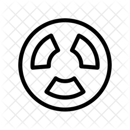 256x256 Radioactive Icon Of Line Style
