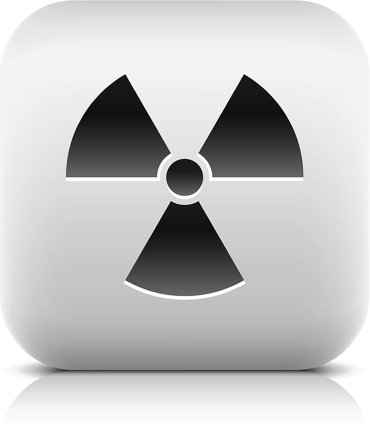 750x900 Radioactive Sign Black Pictogram Rounded Square Icon Web Internet