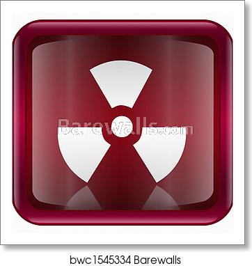 362x382 Radioactive Icon Red, Art Print Barewalls Posters Prints