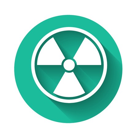 450x450 White Radioactive Icon Isolated With Long Shadow Radioactive