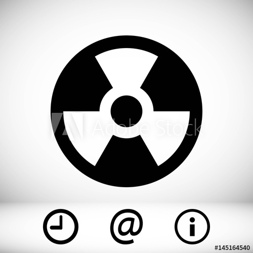 500x500 Radioactive Icon Stock Vector Illustration Flat Design