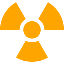 256x256 Orange Radioactive Icon