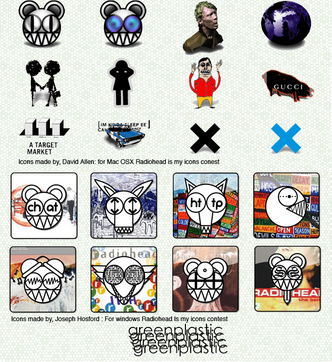 332x362 Radiohead Icon Contest Winners Announced! Green Plastic Radiohead