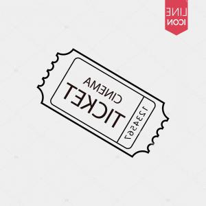 300x300 Stock Illustration Retro Cinema Ticket Icon Vector Studiogrfx
