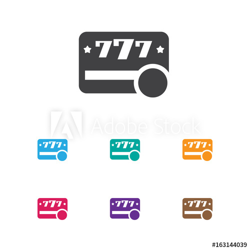 500x500 Vector Illustration Of Casino Symbol On Lottery Ticket Icon