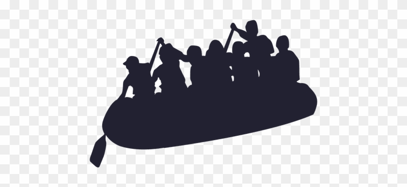 River Rafting Silhouette Transparent Png 840x387 River Rafting Silhouette Transparent Png