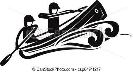 Two Guys Are Rafting Icon, Simple Style Vector Illustration 450x244 Two Guys Are Rafting Icon, Simple Style Vector Illustration