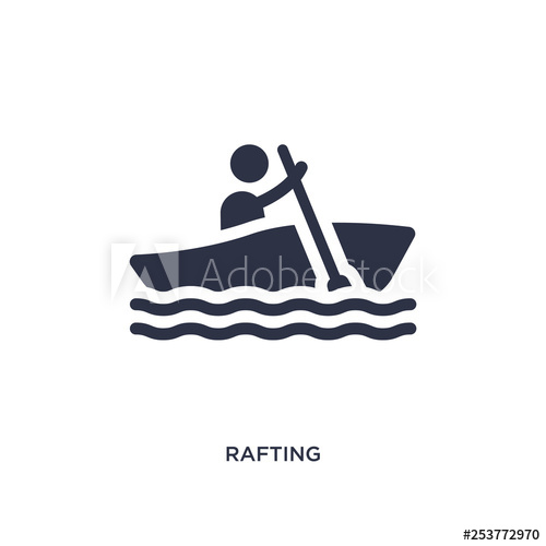 Rafting Icon On White Background Simple Element Illustration 500x500 Rafting Icon On White Background Simple Element Illustration