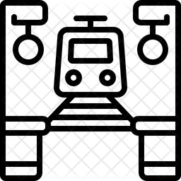 256x256 Railway Icon Of Line Style
