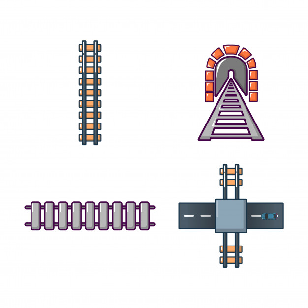 626x626 Railway Icon Set Cartoon Set Of Railway Vector Icons Set Isolated