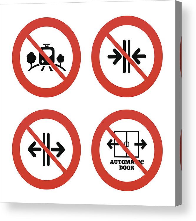 666x750 Train Railway Icon Automatic Door Symbol Acrylic Print