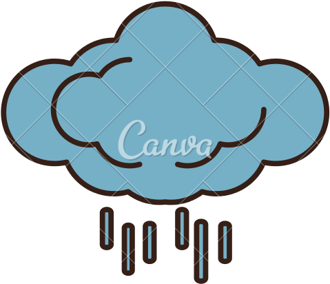 479x412 Rain Cloud Icon Simple Style Royalty Free Vector Image