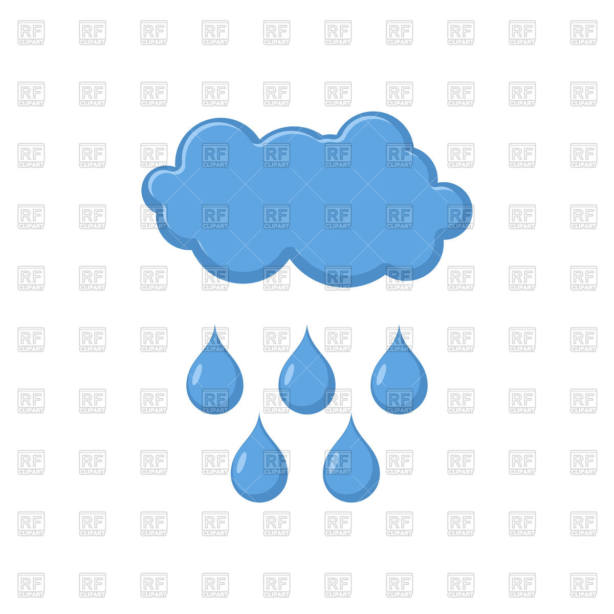1200x1200 Cloud And Ran Vector Image Of Signs, Symbols, Maps