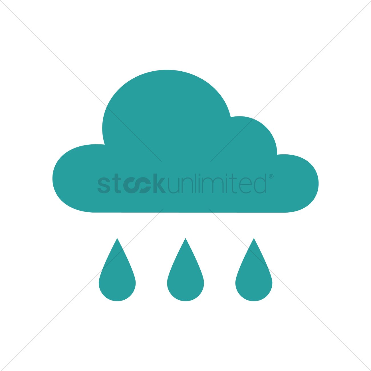1300x1300 Cloud With Ran Vector Image