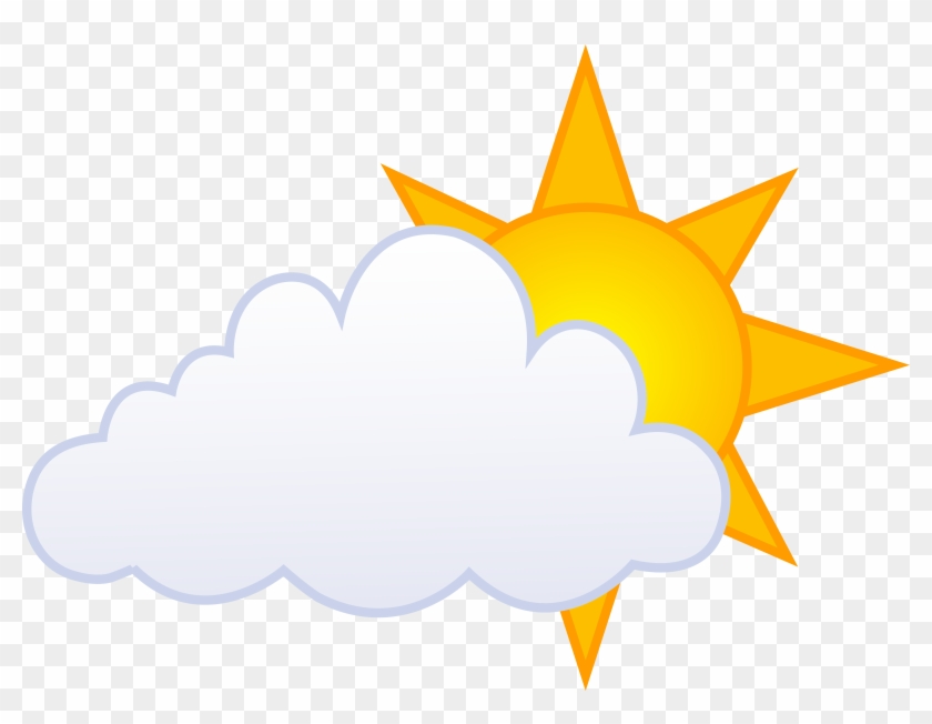 840x652 Partly Cloudy With Sun And Rain Weather Icon Clip Art