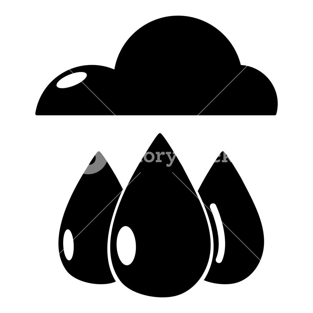 1000x1000 Rain Weather Icon Simple Illustration Of Rain Weather Vector Icon
