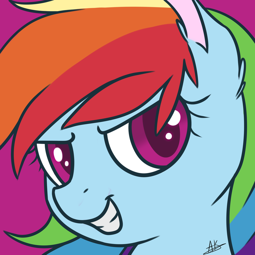894x894 Rainbow Dash Poster Icon