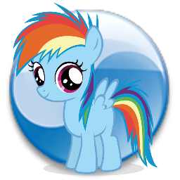256x256 Stream Torrent Filly Rainbow Dash Icon