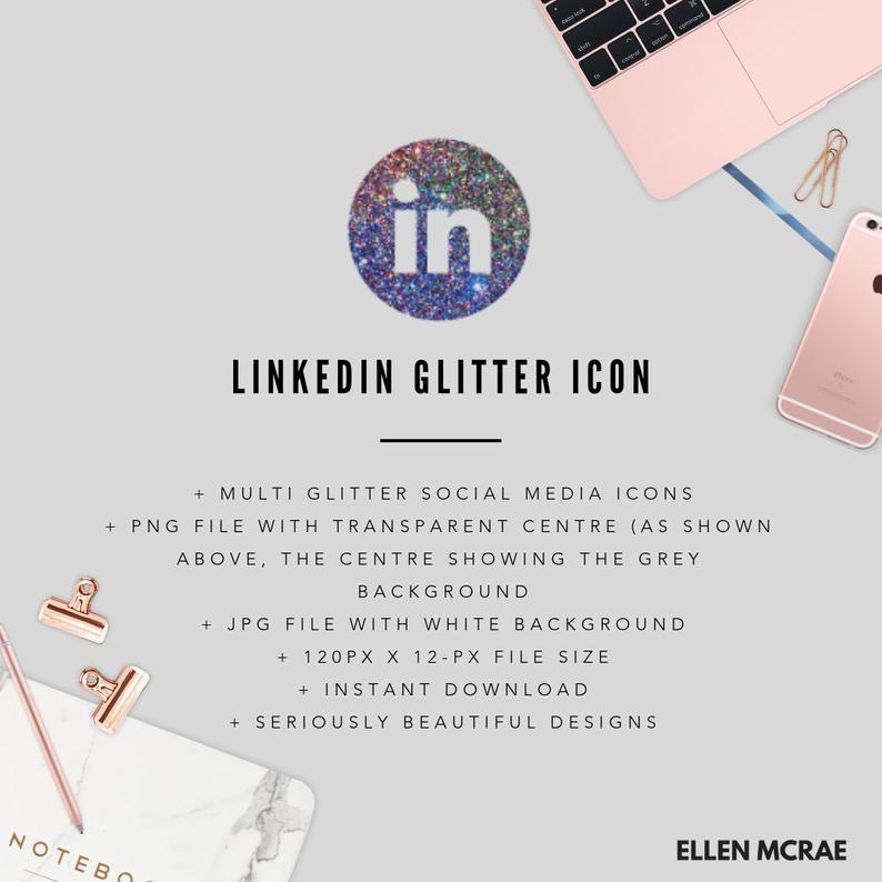 794x794 Multi Glitter Social Media Icons Rainbow Facebook Instagram Etsy