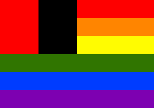 Rainbow Flag And Bern Icon 500x353 Rainbow Flag And Bern Icon